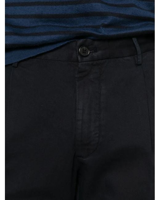 Incotex Blue Pleated Trousers for men