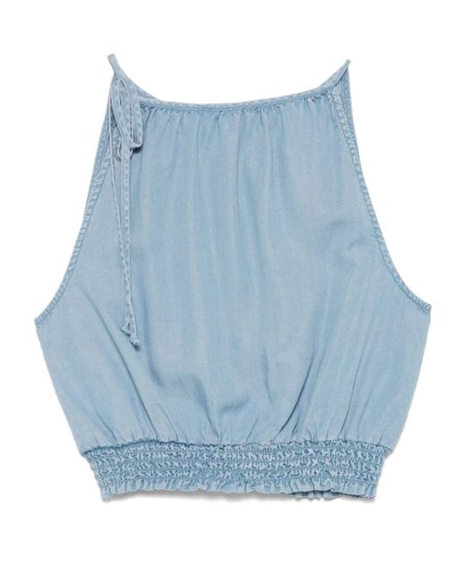 DKNY Blue Chambray Top