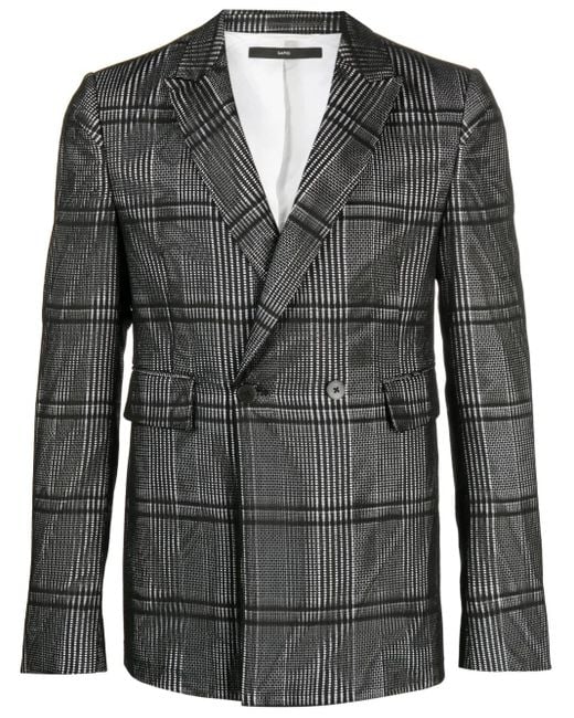 SAPIO Geruite Blazer in het Black