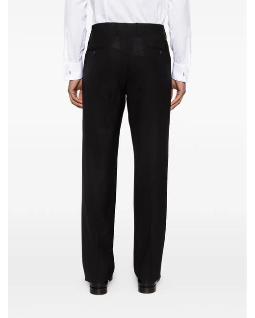 Lardini Black Straight Trousers for men
