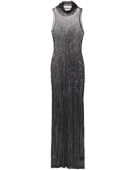 Christopher Esber Blue Cristalla Crystal-embellished Maxi Dress - Women's - Recycled Viscose/nylon/glass