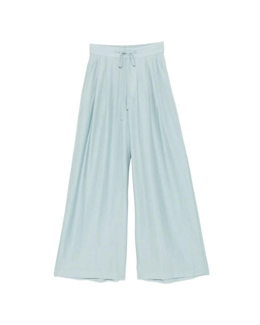 ELEH Blue Pantalon Ample À Lien De Resserrage