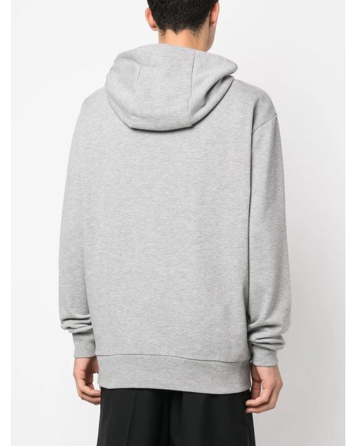 Philipp Plein White Scratch-Print Long-Sleeved Hoodie for men