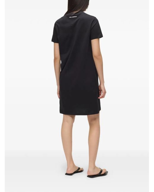 Karl Lagerfeld Black Rue St. Guillaume T-Shirt Mini Dress