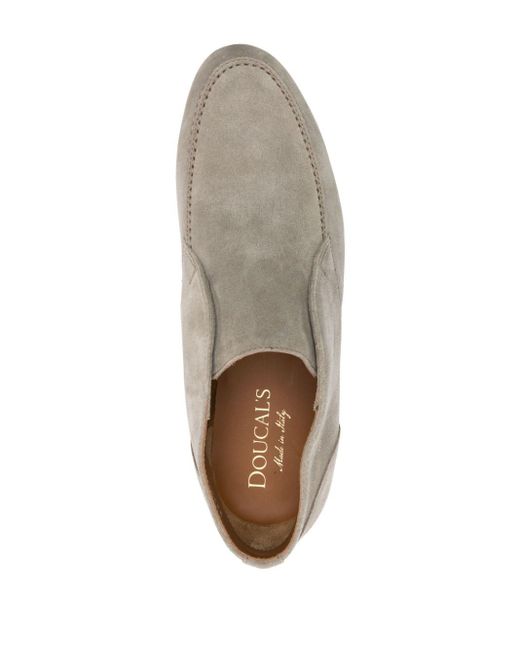 Doucal's White Chukka Suede Loafers for men