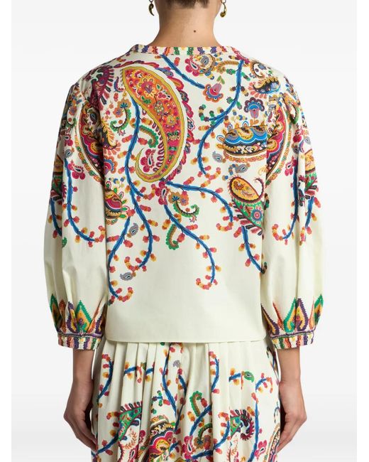 Etro Multicolor Paisley Round Neck Top