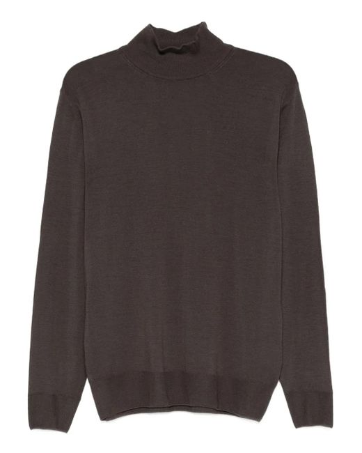 Canali Pullover Mit Stehkragen in Gray für Herren