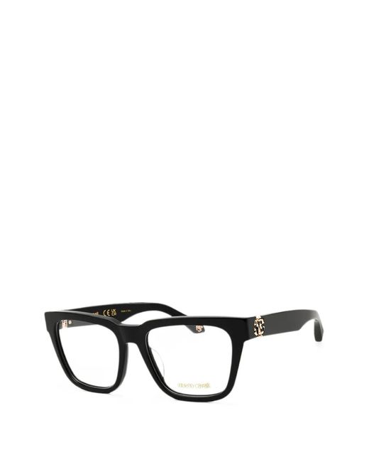Roberto Cavalli Black Square-Frame Glasses