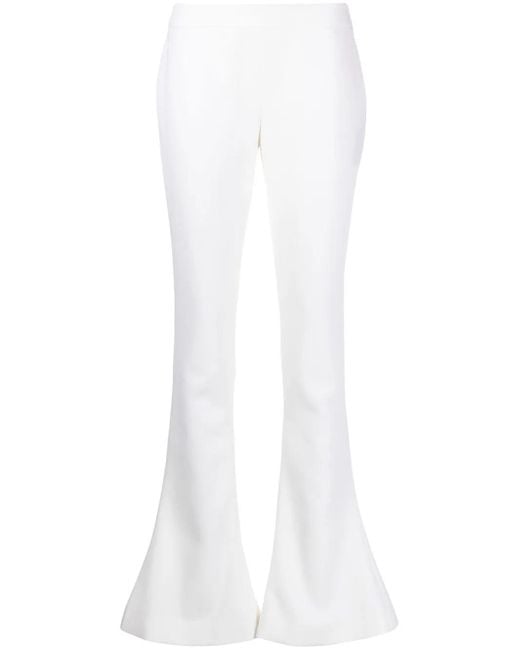 Balmain White Flared Tailored Trousers
