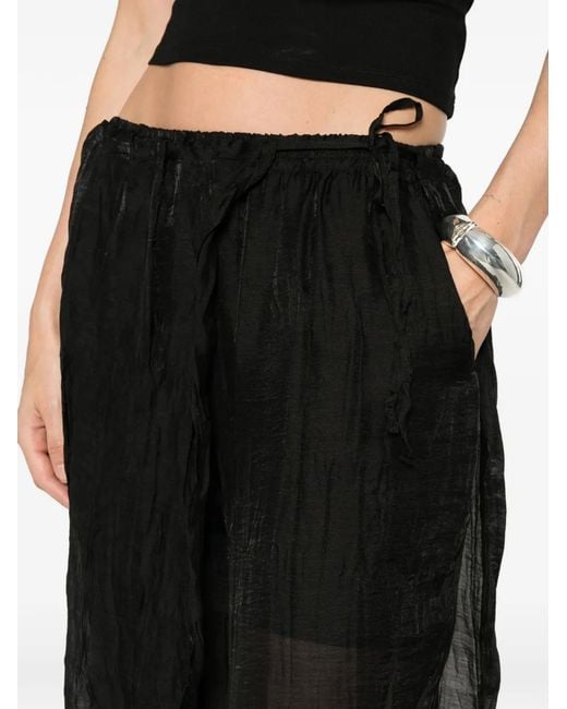 LA PISCINE Black Drawstring Trousers