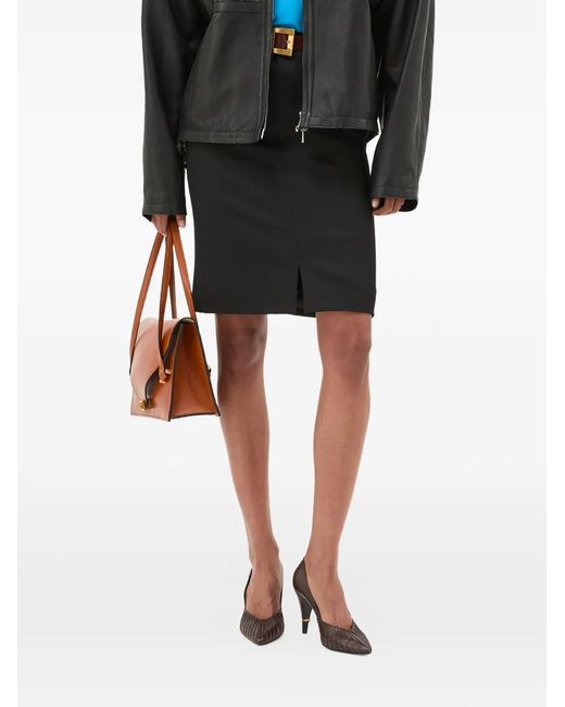 Versace Wollen Kokerrok in het Black