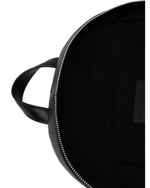 Karl Lagerfeld Black K/Circle Leather Backpack