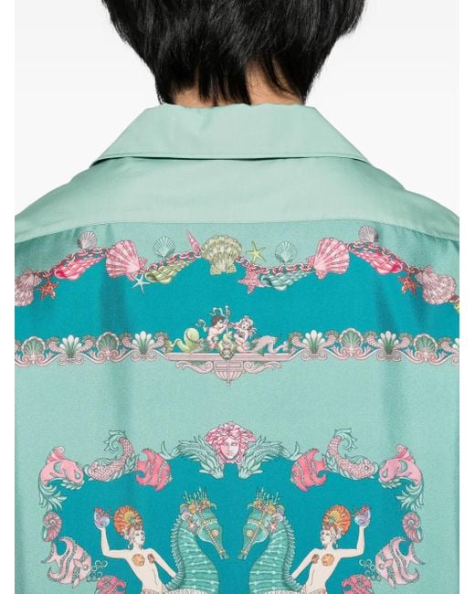 Versace Green Coral Theatre Shirt for men