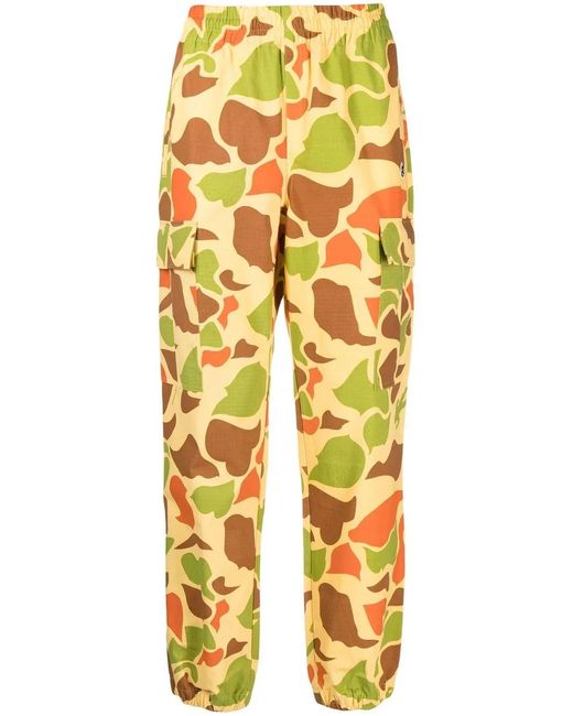 BBCICECREAM Yellow Camouflage-print Elasticated Trousers for men