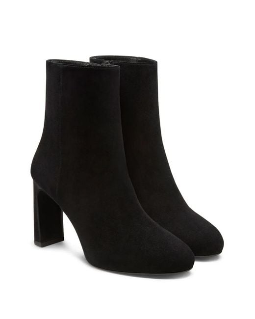 Stuart Weitzman Black Babette Platform Zip Bootie