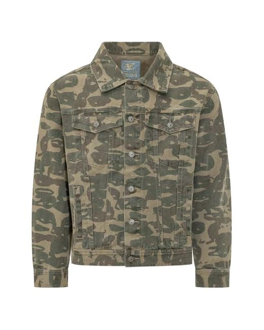 Kidsuper Green Camouflage Button Jacket for men