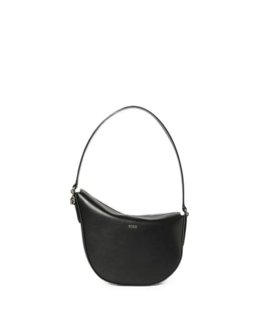 Boss Black Logo-Plaque Hobo Handbag
