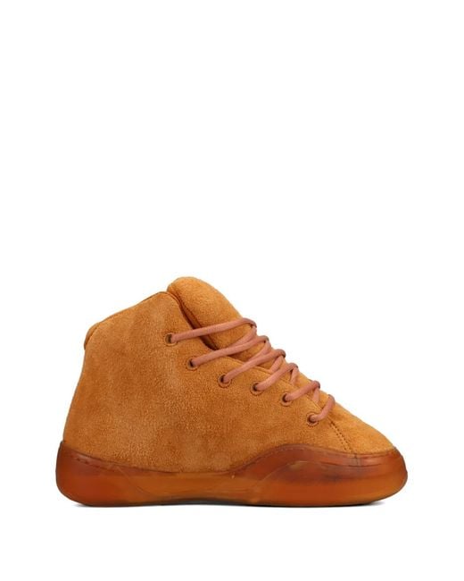 ERL Brown Suede Mid-Vamp Sneakers for men