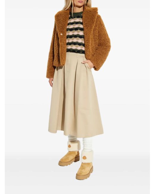 Moncler Brown Barbot Hooded-Neck Jacket