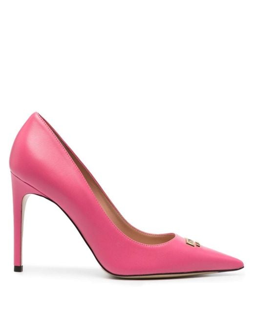 Zapatos con tacón de 100mm Moschino de color Pink