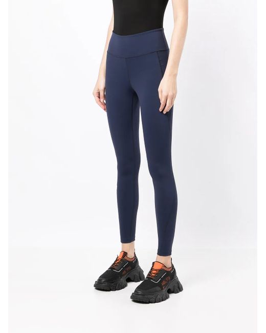 7 DAYS ACTIVE Blue Logo-Print Leggings