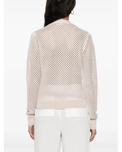 Fabiana Filippi White Open Knit Cardigan