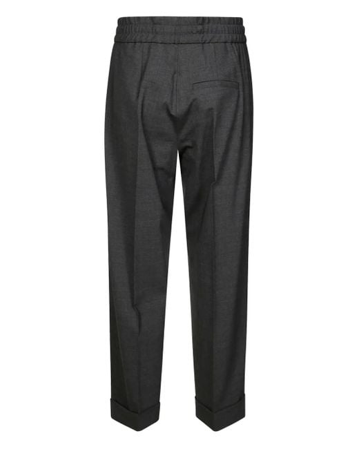 P.A.R.O.S.H. Gray Luwool Drawstring Trousers