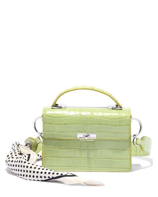 Marc Jacobs Green The Downtown Crocodile-effect Shoulder Bag