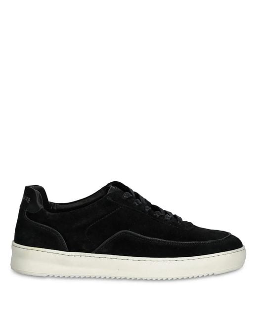 Filling Pieces Black Suede Sneakers for men