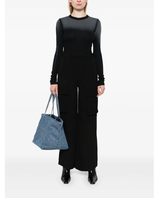 Pantalon Femme COS Noir Taille Haute, Coupe Slim Et Jambe Fuselée, Mélange Laine 42% – Taille XS