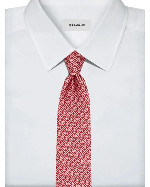 Ferragamo Pink Silk Tie for men
