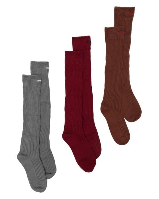 Chaussettes À Logo Brodé ShuShu/Tong en coloris Red