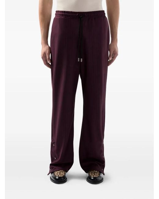 Gcds Purple Drawstring-Waist Pants for men