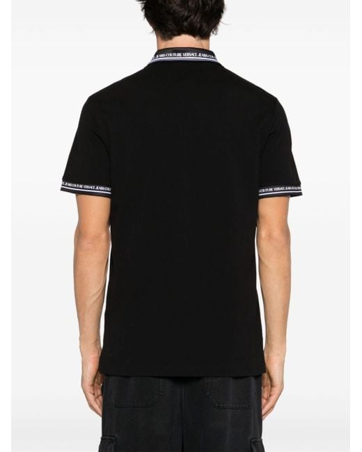 Versace Black Monogram Polo T.Shirt for men