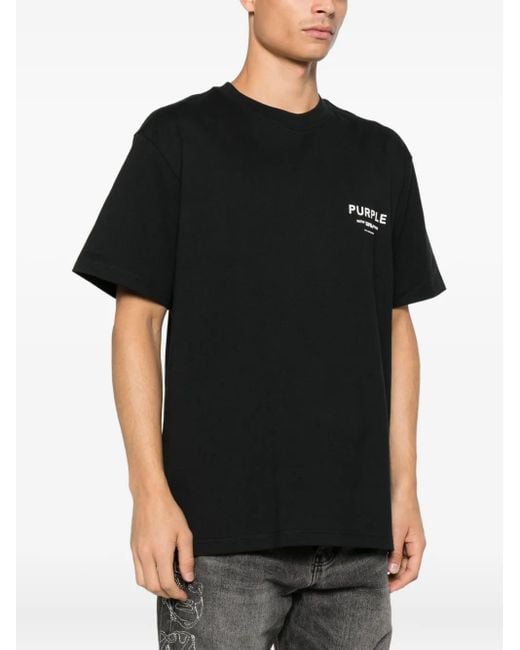 Purple Brand T-Shirt Met Logo in het Black voor heren