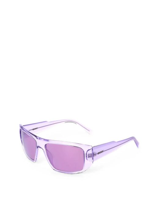 DKNY Purple Rectangle-Frame Sunglasses