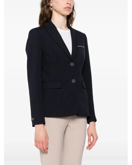 Peserico Blue Single-Breasted Blazer