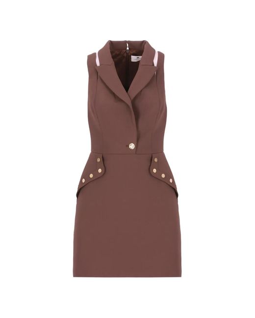 Elisabetta Franchi Purple Sleeveless Dress