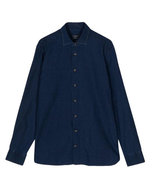 Hackett Blue Long-sleeve Denim Shirt for men
