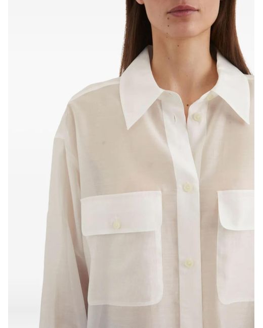 Marc O' Polo Button-Up Blouse in het White