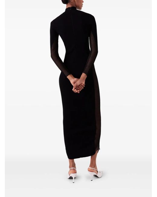 Stella McCartney シアーパネル マキシドレス Black