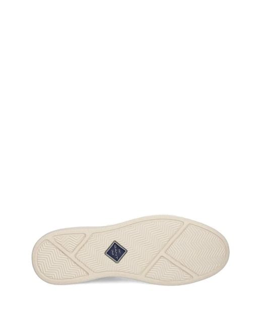 Gant Gray Lace-Up Leather Sneakers for men