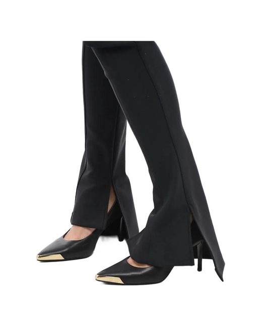 Mugler Black Cut-Out Flared Trousers