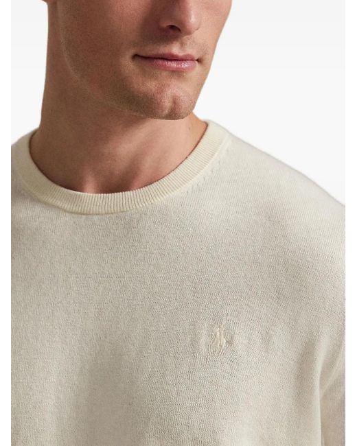 Polo Ralph Lauren White Cotton And Cashmere Sweater for men