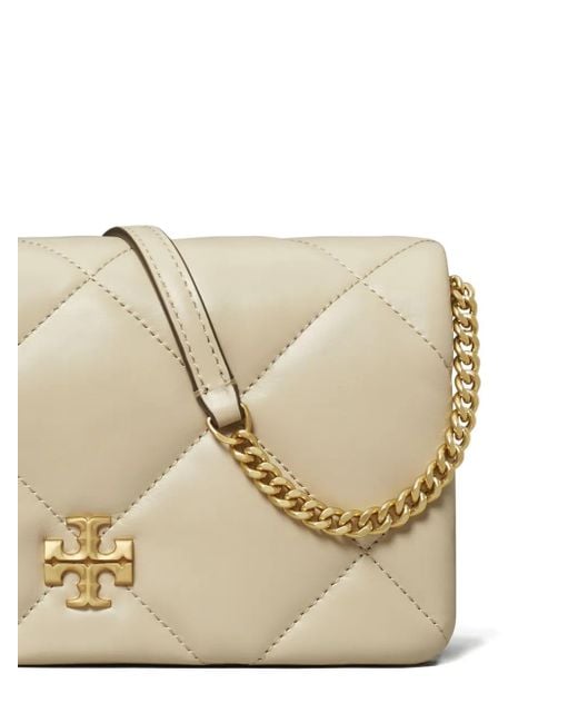 Tory Burch Natural Kira Diamond-Quilted Cross Body Bag