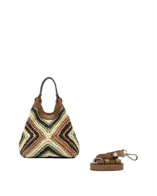 Gianni Chiarini Natural Dua Woven Shoulder Bag