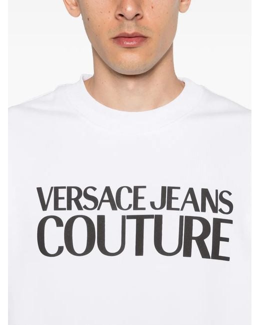 Versace Jeans Couture White Logo Sweatshirt for men