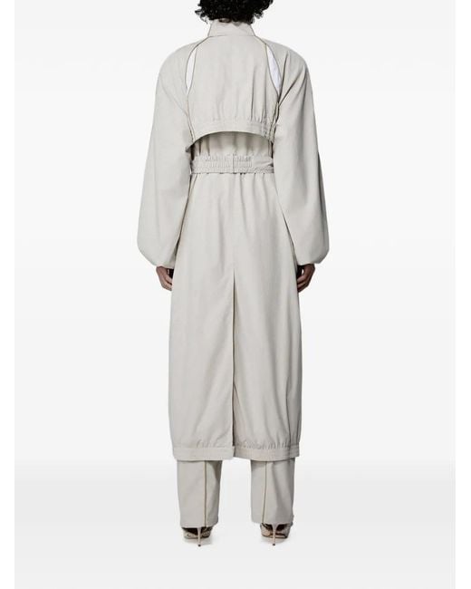 SRVC Studio Gray Slash Zip-Fastening Coat