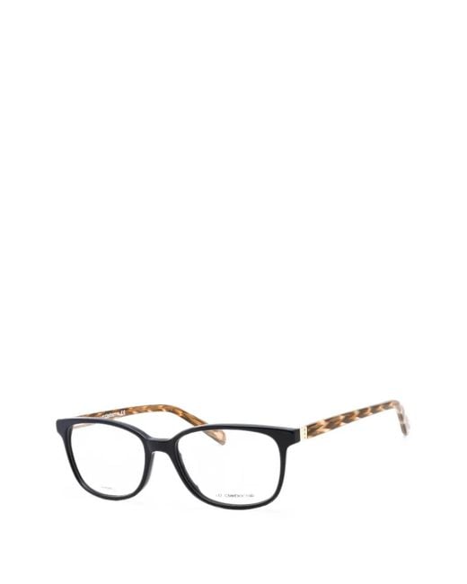 Liz Claiborne Black Tortoiseshell-Effect Rectangle-Frame Glasses