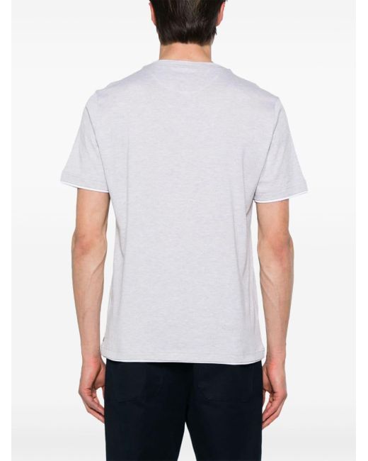 T-shirt con design a strati di Eleventy in White da Uomo